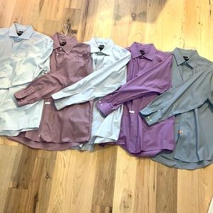 Lot of 5 Pronto Uomo Non Iron Dress Shirts- Size 17 1/2 34/35